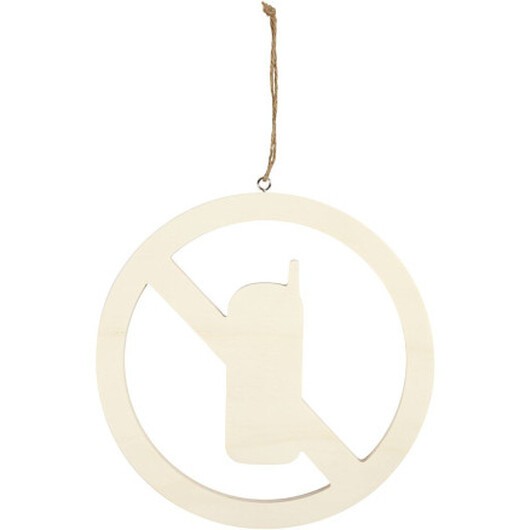 Skylt, Inga mobiltelefoner, storlek 21,3 cm, tjocklek 0,9 cm, 1 st.