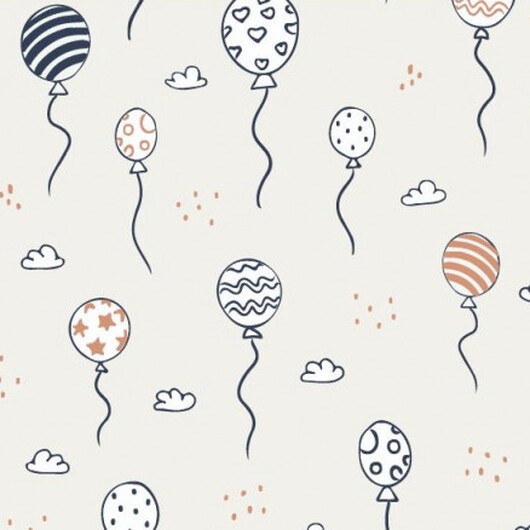 Bomullspoplin Ballonger 150cm 002 - 50 cm