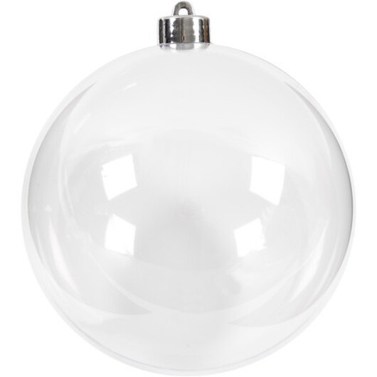 Dekorativ boll, diam. 13,6 cm, transparent, 1 st.