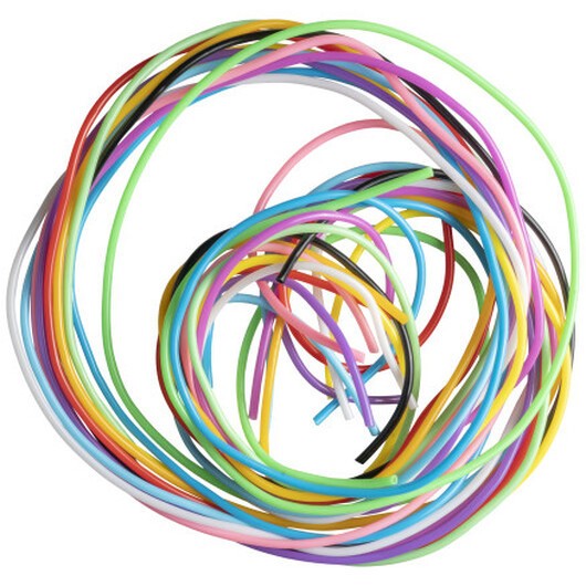 Maskkabel Ass. Färger 3mm 100cm - 12 st.