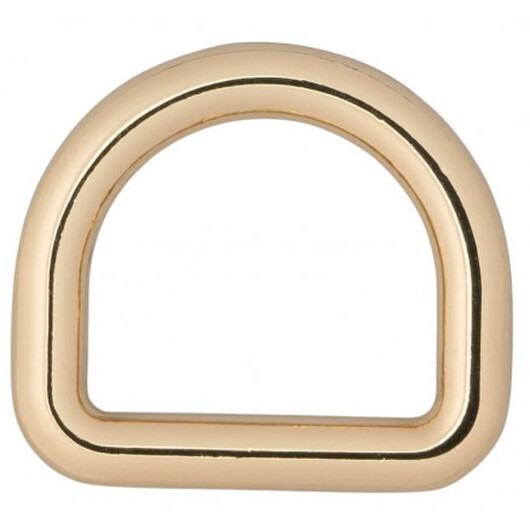 Infinity Hearts D-Ring Mässing Ljus Guld 19x19mm - 5 st