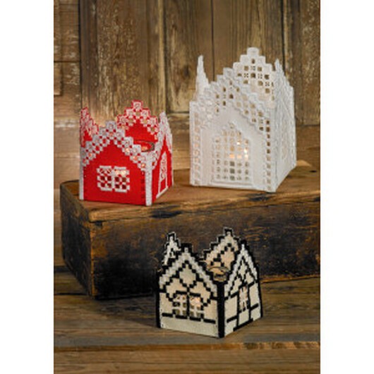 Â Permin Broderikit Hardanger hus 8,5x10cm
