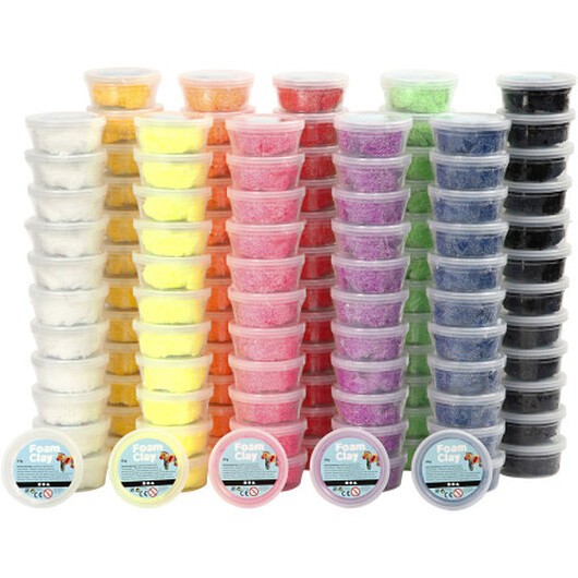 Foam Clay, Ass. färger, 10x12 m / 1 frp.