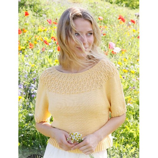 Sunny Song by DROPS Design - Topp Stickmönster str. S - XXXL