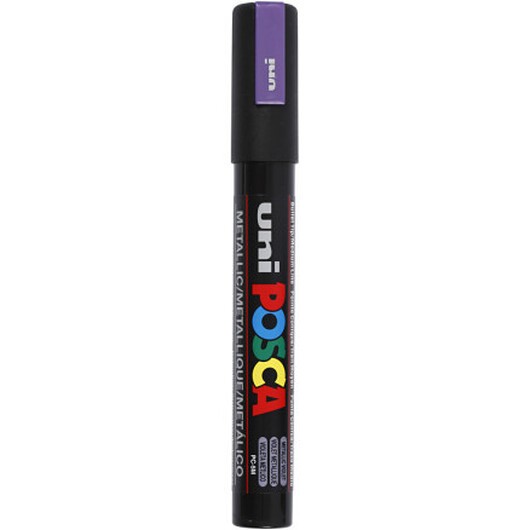 Posca Marker , nr. PC-5M, spets 2,5 mm, Medium, metalliclila, 1 st.