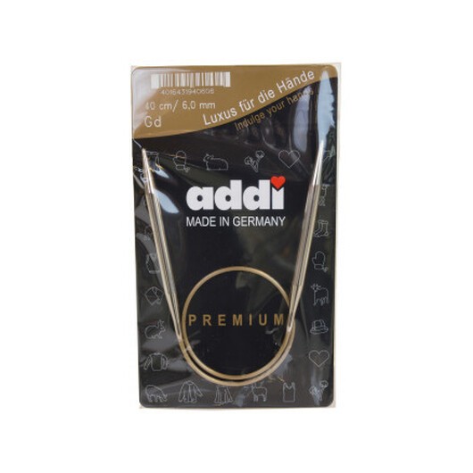 Addi Turbo Rundstickor Mässing 40cm 6,00mm / 15.7in US10