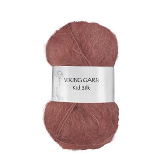 Viking Garn Kid-Silk 370 Ljus Burgundy