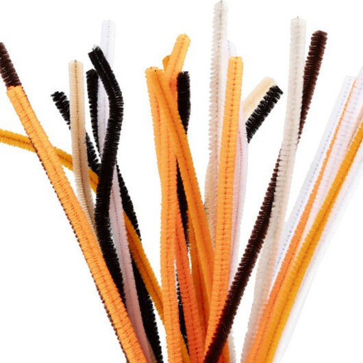 Piprensare, L: 30 cm, tjocklek 6 mm, halloweenfärger, 25 mix./ 1 förp.