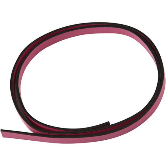 Imiterat Läderband, B: 10 mm, tjocklek 3 mm, rosa, 1 m/ 1 förp.