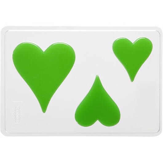 Gjutform, hjärta, H: 6+8+10 cm, D: 9 mm, storlek 14,9x22 cm, 1 st.