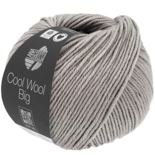 Lana Grossa Cool Wool Big Mélange Garn 1626 Melerad Grå Beige