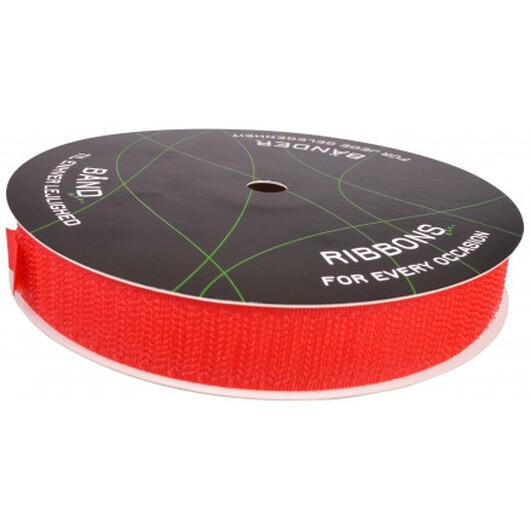 Balsløw Kardborreband Hane/Hook 20mm 15 Röd - 5m