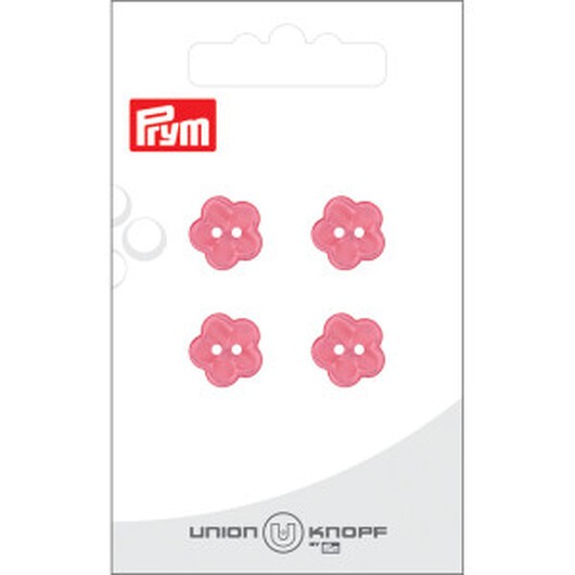 Prym Plastknapp Blomma Rosa 12mm - 4 st.