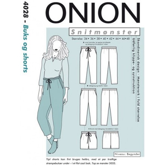 ONION Snittmönster 4028 Byxor & Shorts Storlek 34-48