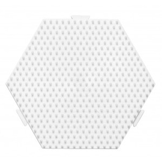 Hama Midi Pärlplatta Samlingsplatta Sexkantig Mellan Vit 12,5x11,5cm -