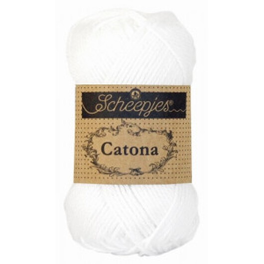 Scheepjes Catona Garn Unicolor 106 Snow White