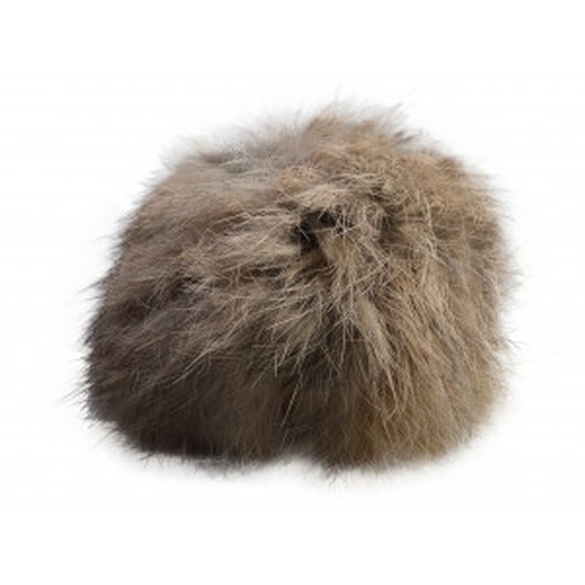 Pompon Pälstofs Kaninhår Ljusbrun 100 mm