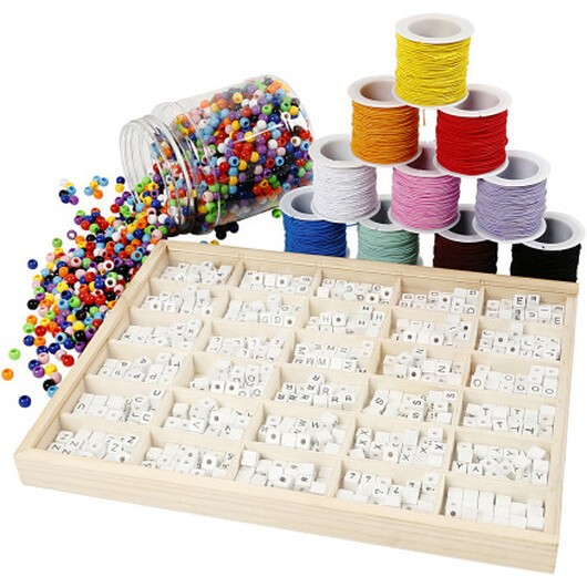 Grupp DIY Kit Bokstavspärlor på armband, 1 set