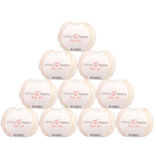 Infinity Hearts Rose 8/4 Garnpaket Unicolor 172 Natur - 10 st.