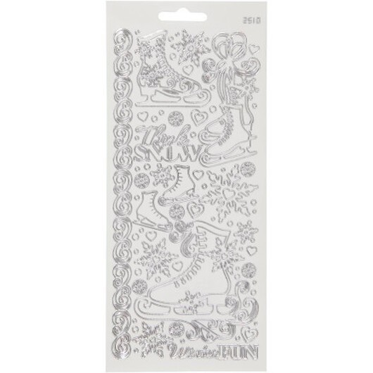 Stickers, skridskor, ark 10x23 cm, 1 ark