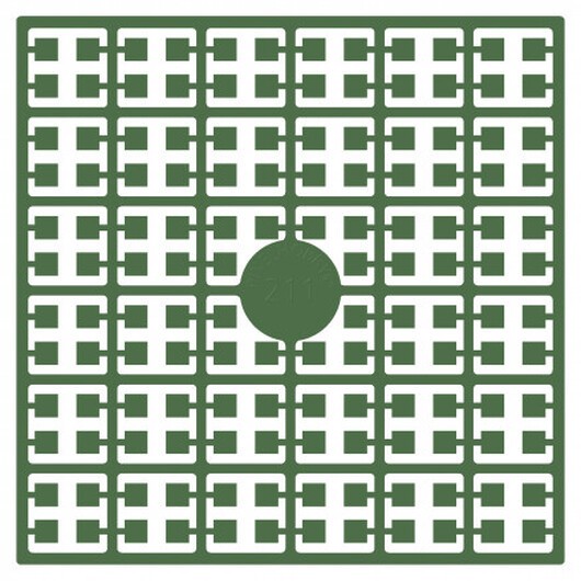 Pixelhobby Midi Pärlor 211 Mörk Jade Grön 2x2mm - 140 pixels