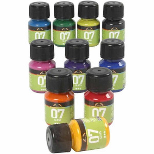 A-Color Glas, mixade färger, 10x30ml/ 1 förp.