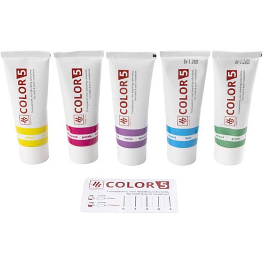 Tvålfärg, mixade färger, 5x30 g/ 1 förp.