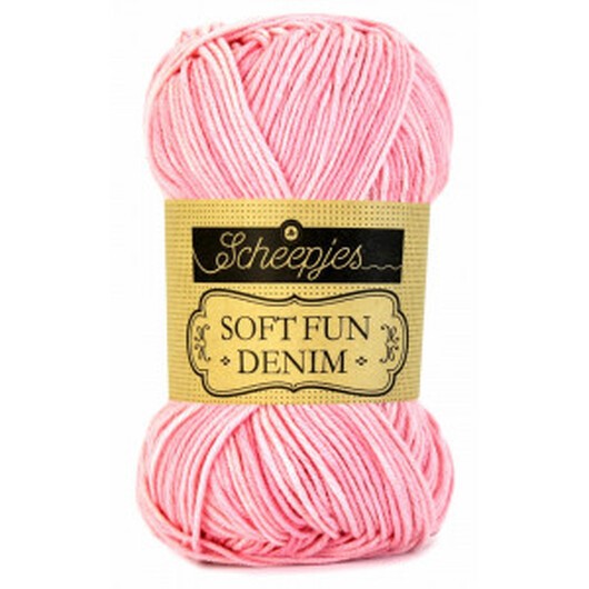 Scheepjes Softfun Denim Garn Print 504 Rosa