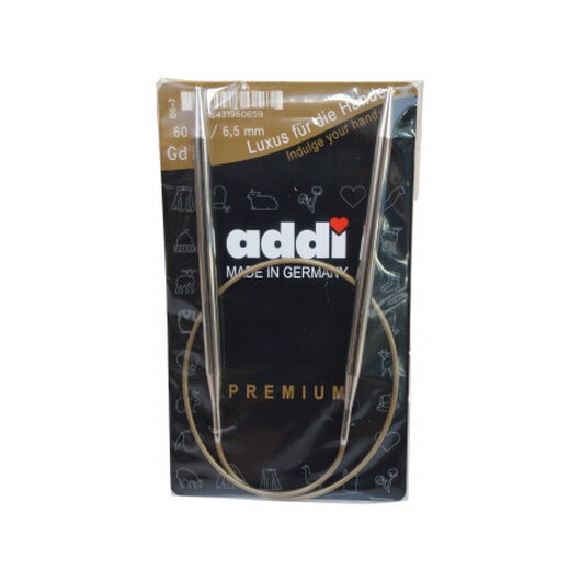 Addi Turbo Rundstickor Mässing 60cm 6,50mm / 23.6in US10Â½