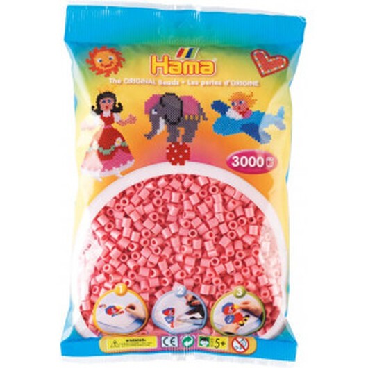 Hama Midi Pärlor 201-06 Rosa - 3000 st.