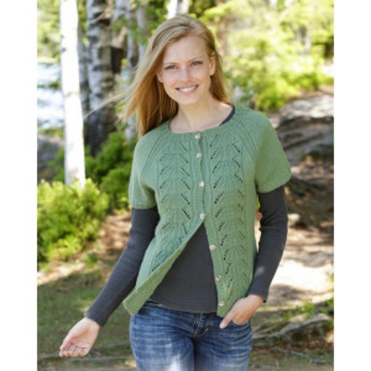 Â Green Luck Cardi by DROPS Design - Stickmönster väst str. S - XXXL