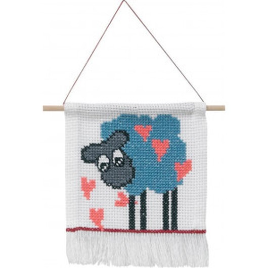 Permin Broderikit Aida till Barn Får 16x18cm