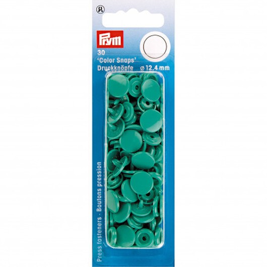 Prym Color Snaps Tryckknappar Plast Rund Grön 12,4mm - 30 st.