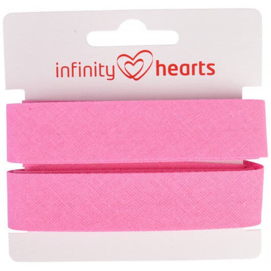 Infinity Hearts Kantband/Snedslå Bomull 40/20mm 08 Rosa - 5m