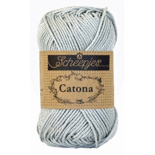 Scheepjes Catona Garn Unicolor 172 Light Silver