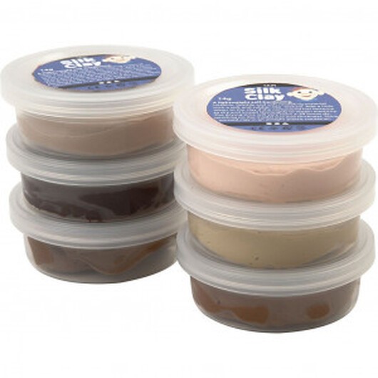 Silk ClayÂ®, hudfärger, 14 g/ 6 förp.