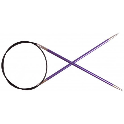 KnitPro Zing Aluminium Rundstickor 60cm 3,75mm / 23.6in US5 Amethyst