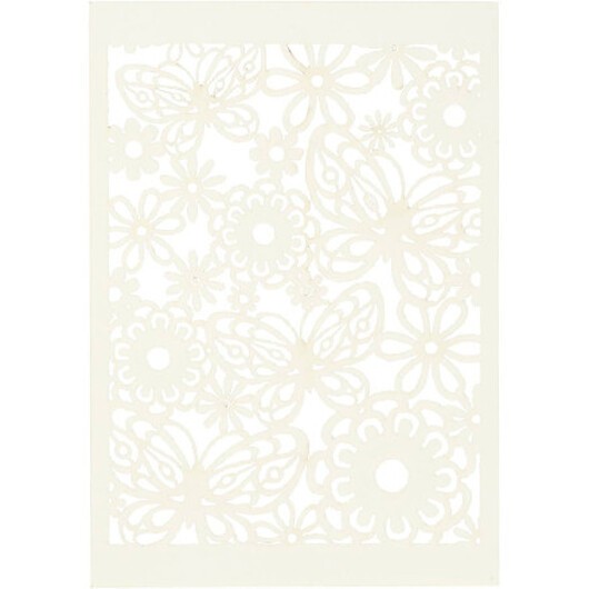 Spetskartong, ark 10,5x15 cm, 200 g, råvit, 10 st./ 1 förp.