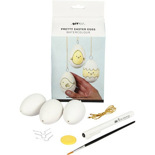 Vackra påskägg, akvarelldekoration, 1 set