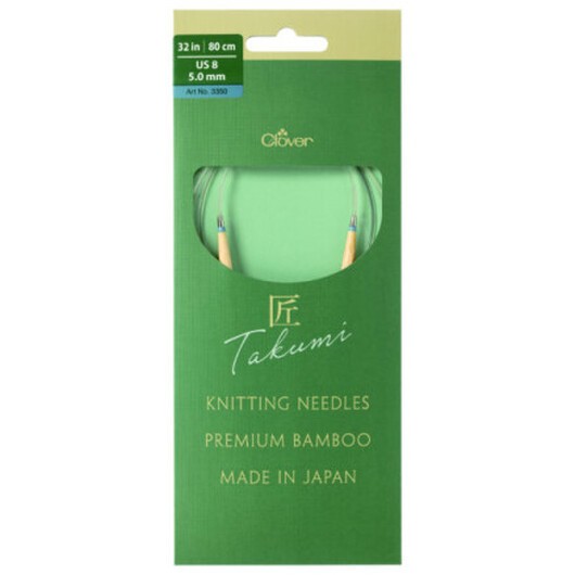 Clover Takumi Pro Bambu Rundstickor med kullager 80cm 5,0mm