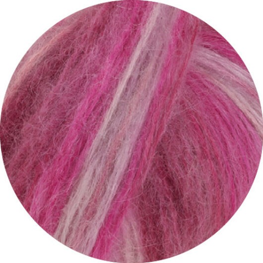 Lana Grossa Garn Superkid Seta 111 Rosé/pink/vinrött