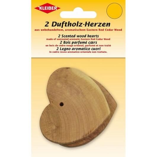 Kleiber Malfritt/Malkulor Hjärtan Rödcederträ 7 x6,5 cm - 2 st