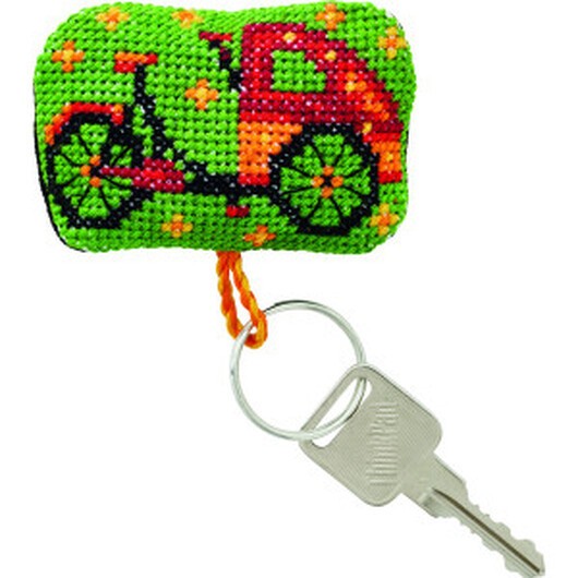 Permin Broderikit Lastcykel 7x5cm