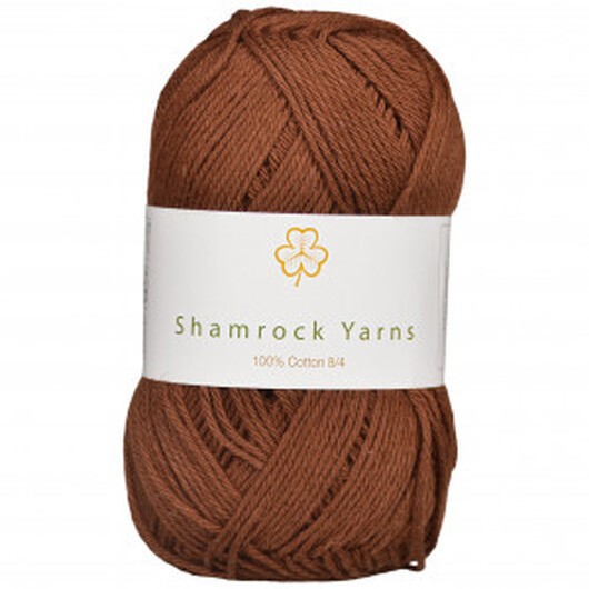 Shamrock Yarns 100% Bomull Garn 08 Mörkbrun