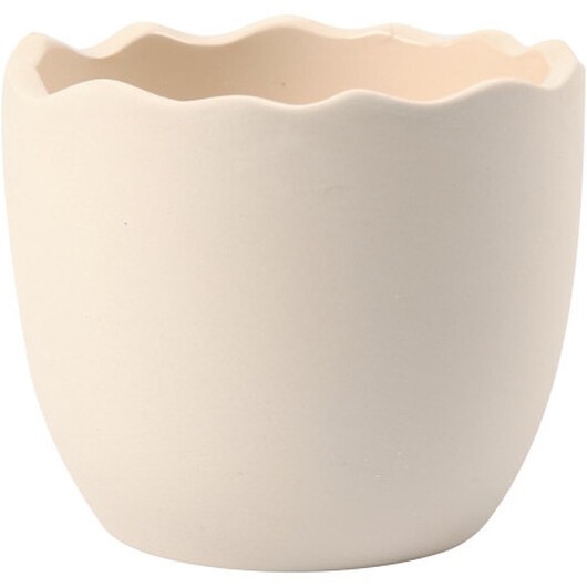 Äggskal, H: 6,3 cm, Dia. 7,5 cm, vit, 24 st./ 1 förp.