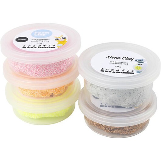 Stone Clay Mix, röd/orange harmoni, 1 frp.