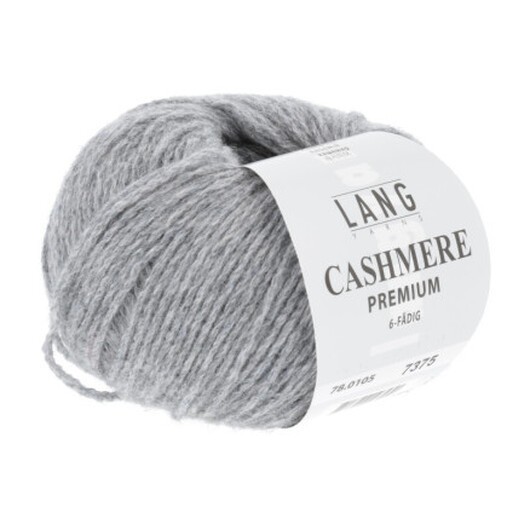 Lang Yarns Kashmir Premium Garn 105 Askgrå Melange
