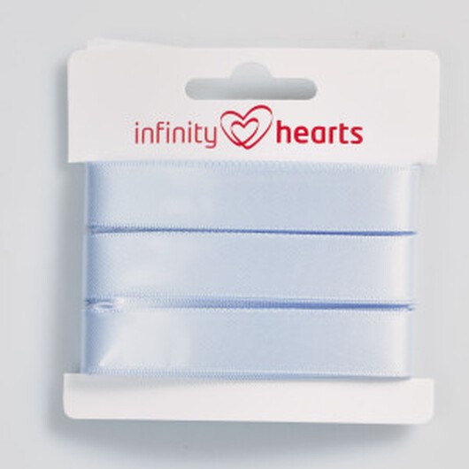 Infinity Hearts Satinband Dubbelsidigt 15mm 307 Ljusblå - 5m