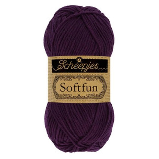 Scheepjes Softfun Garn Unicolor 2656 Aubergine