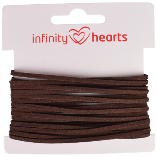 Infinity Hearts Snöre Alcantara 2mm 06 Mörkbrun - 5m